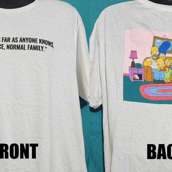 White Simpsons Nice Normal Family T-Shirt, Size XL - Picture 4 of 4